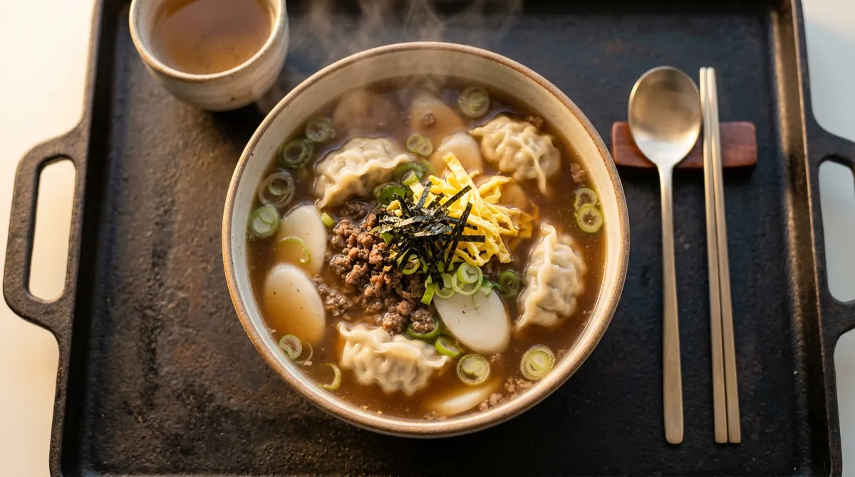 떡만두국, 소고기 먼저 볶아야 국물이 깊게 우러나요