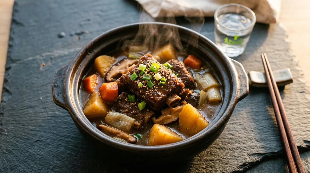 냄비 소갈비찜, 배랑 양파 갈아 넣으니까 고기가 부드럽고 달아요
