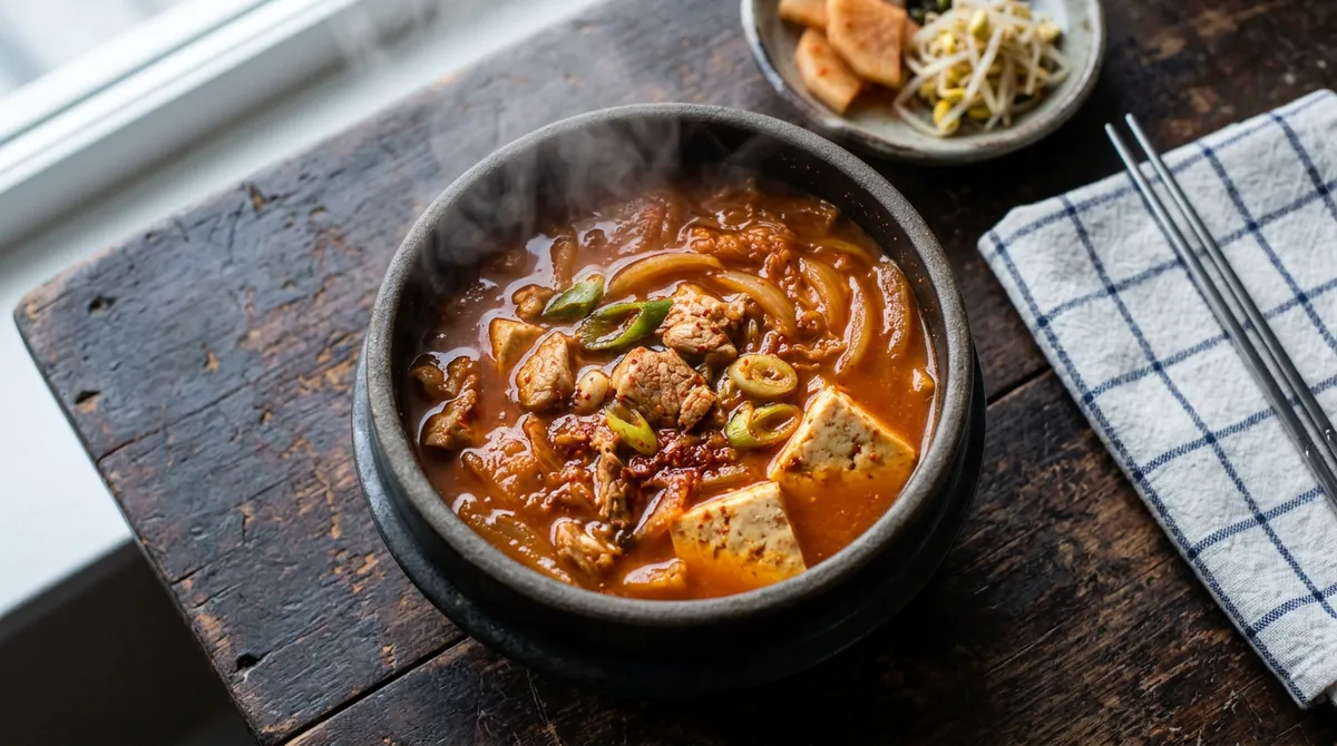 김치찌개, 비계 갈아 넣었더니 육수 없어도 국물이 진하더라고요