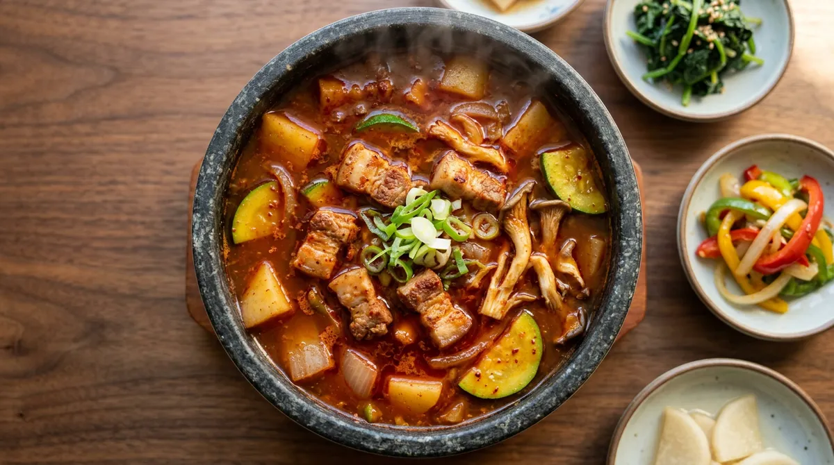 고추장찌개, 삼겹살이랑 고추장 같이 볶으니까 국물이 확 달라요
