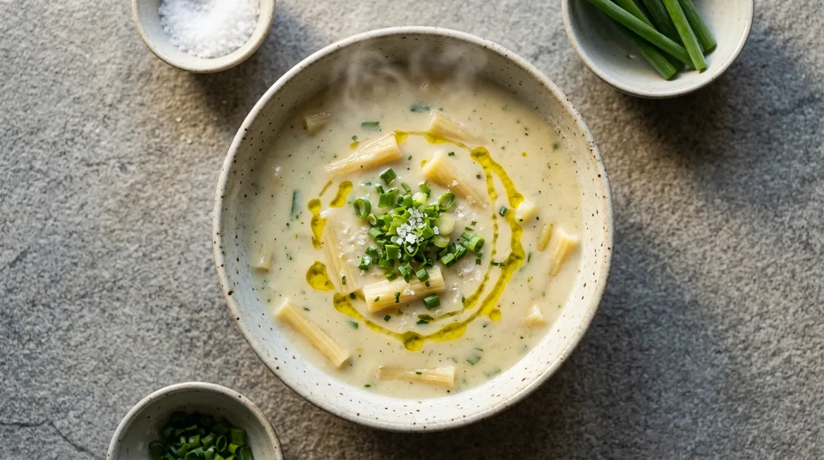브리치즈 대파 크림 수프, 블렌더에 갈면 진짜 레스토랑 수프 맛이에요