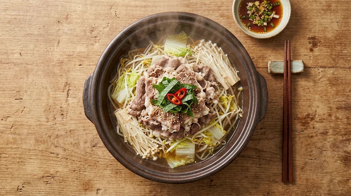 우삼겹 숙주찜, 뚜껑 닫고 10분이면 끝나는데 다이어트 음식이라 믿기지 않아요