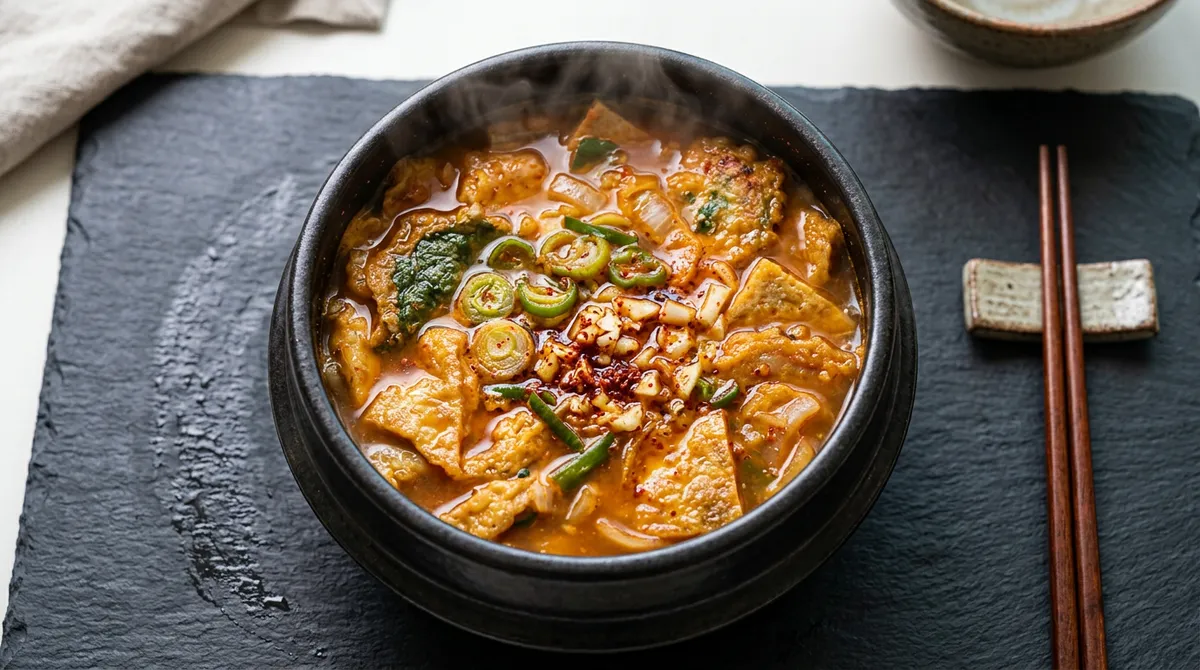 명절 남은 전으로 찌개 끓였는데, 이게 더 맛있는 것 같아요