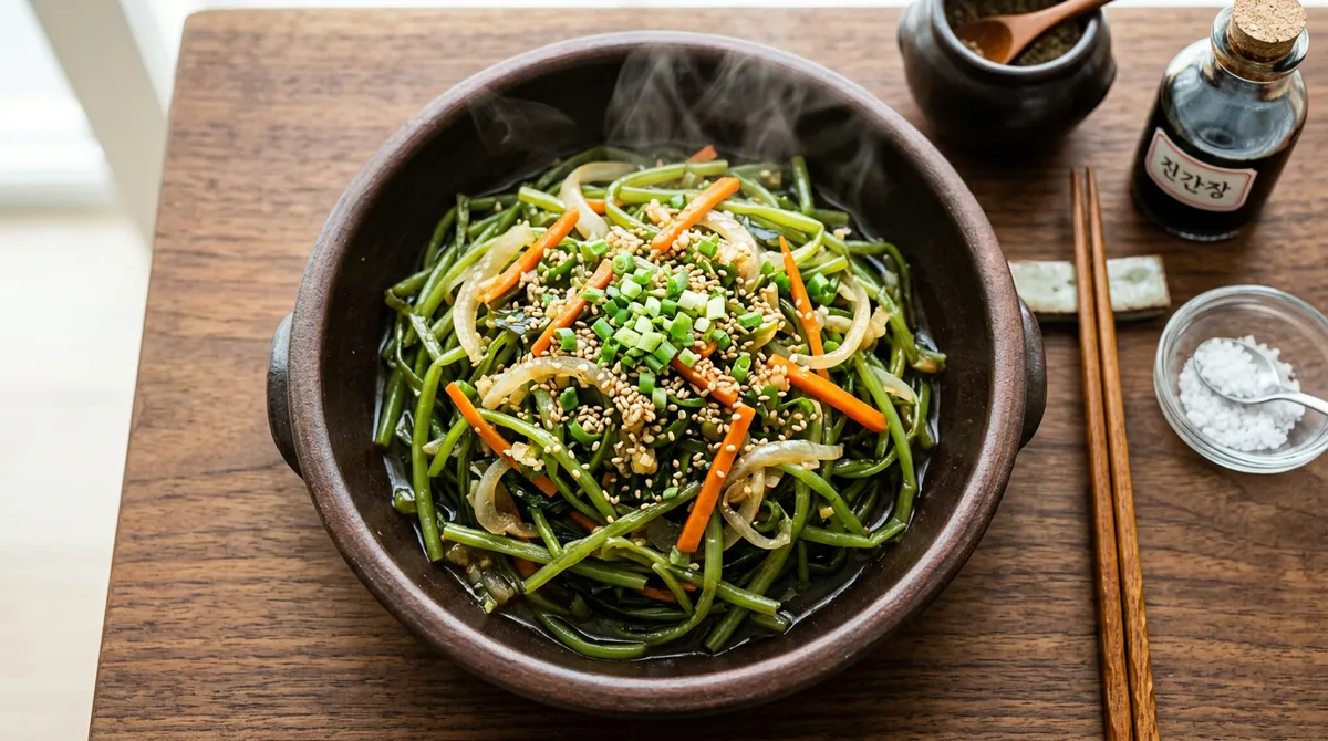 Stir-Fried Seaweed Stems, Massaging and Blanching in Soju Makes the Texture Completely Different