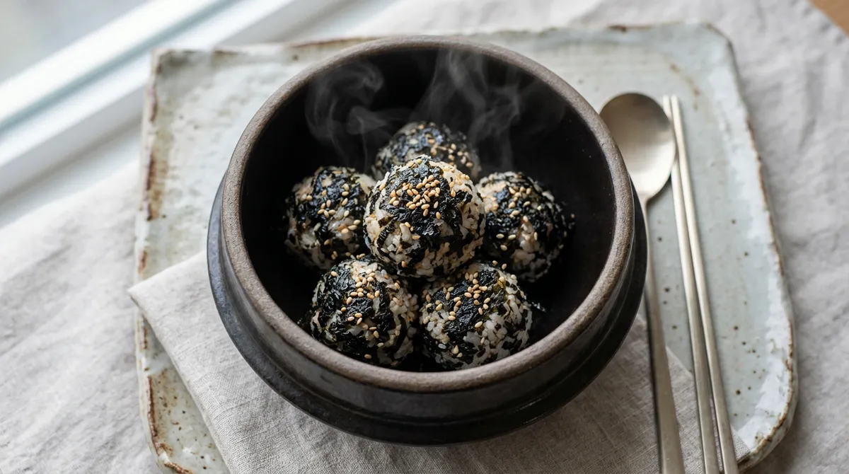 Tuna Rice Balls, Rinsing the Kimchi Keeps It Clean Without Any Greasiness