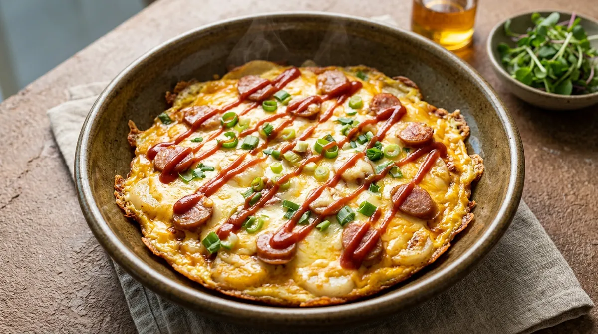 계란떡피자, 남은 떡국떡으로 도우 만들었더니 의외로 진짜 맛있어요