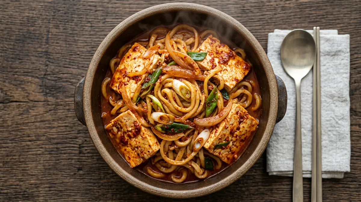 두부 두루치기, 칼국수 넣고 비비면 국물 하나도 안 남아요