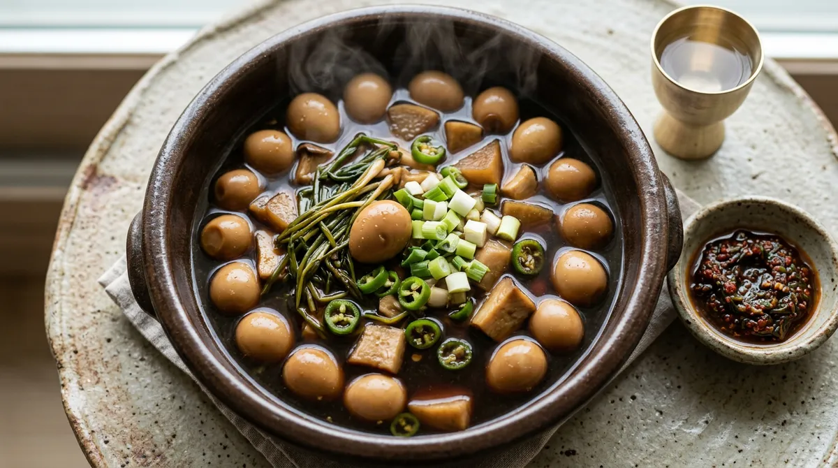 메추리알 장조림, 육수 끓여서 졸이니까 달걀이 아닌데도 맛이 훨씬 깊어요