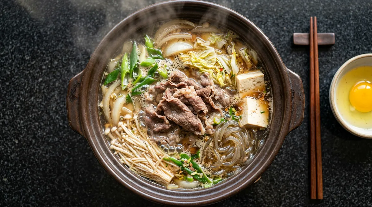 스키야키, 소스만 미리 만들어두면 진짜 10분이면 돼요