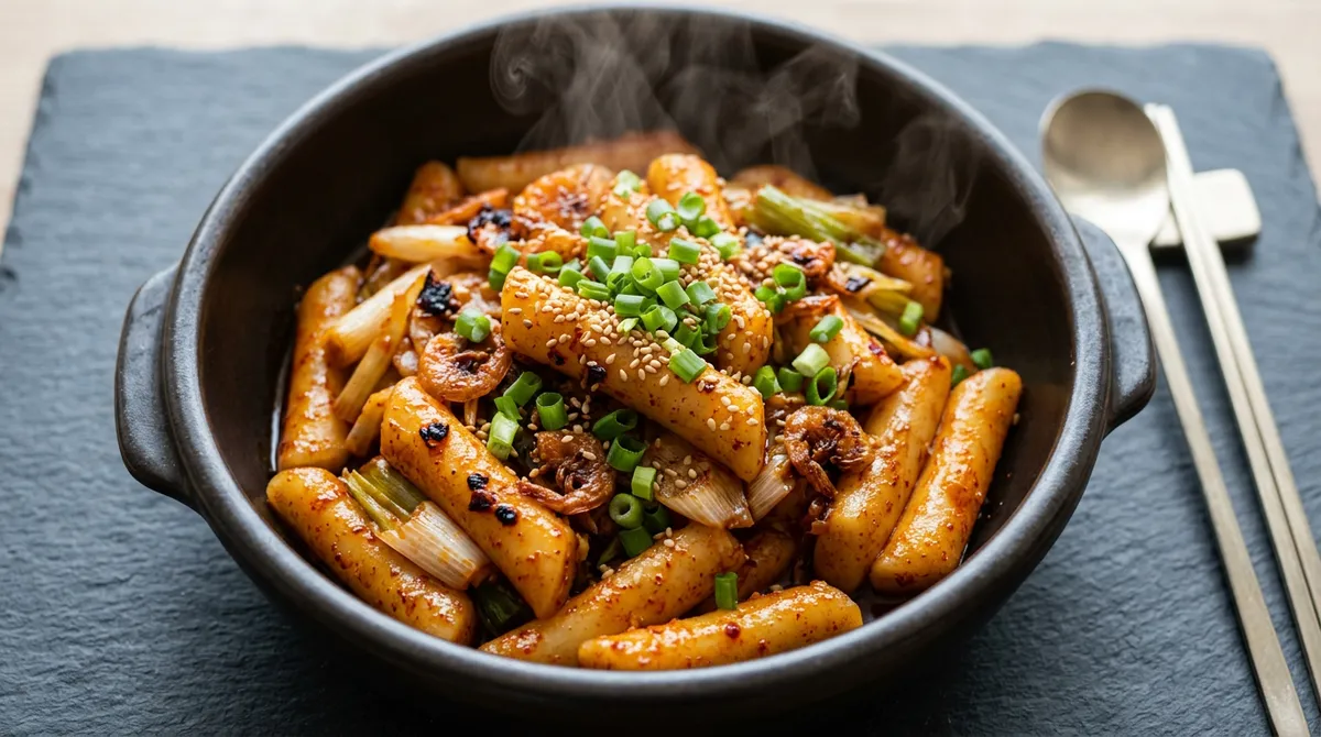 새우 기름떡볶이, 건새우 향 먼저 내면 국물이 진해져요