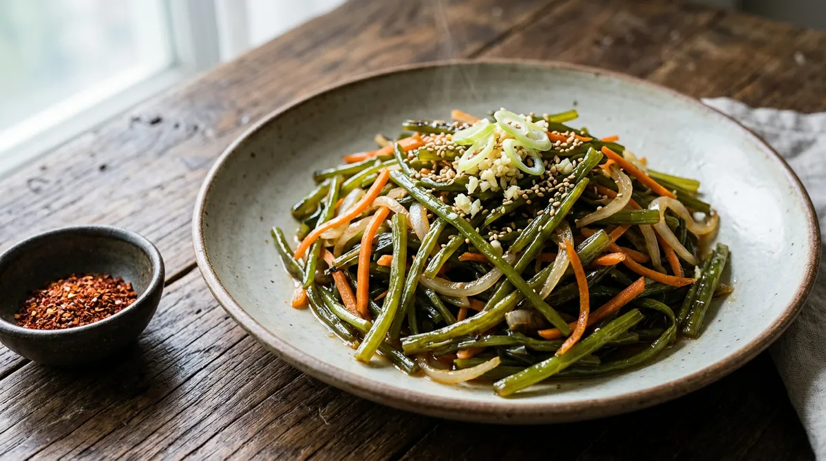 Stir-Fried Seaweed Stems, Stir-Frying Without Boiling First Kept the Satisfying Crunchy Texture