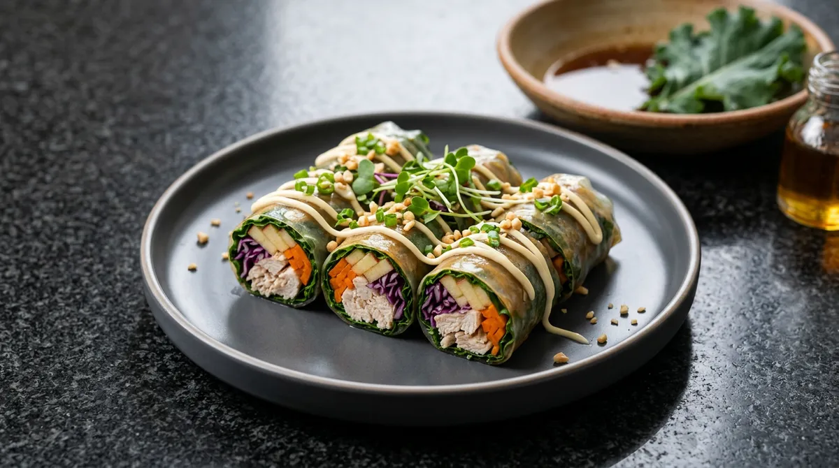 Kale Spring Rolls – The Technique of Soaking Rice Paper in Sauce Is Surprisingly Clever and Delicious