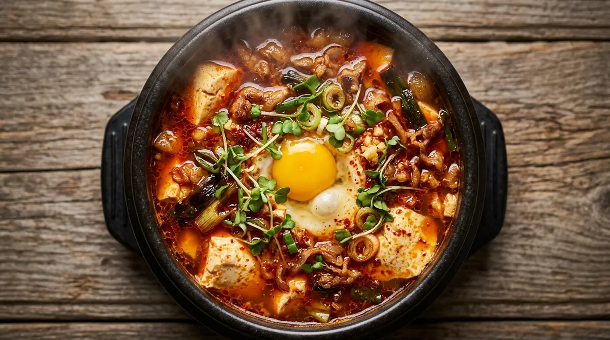 대패 순두부찌개, 고기 90% 익혀야 잡내 안나더라고요