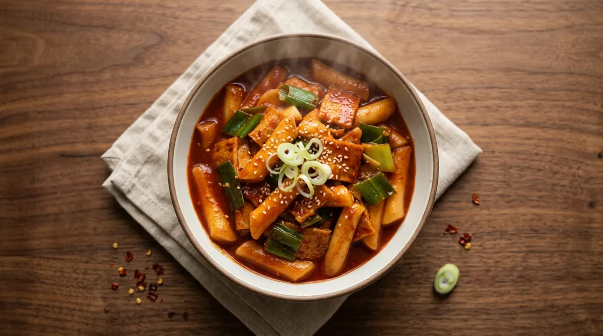 떡국 떡으로 떡볶이 만들었는데 소스 끓이고 6분이면 충분해요