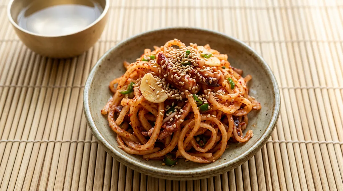 오징어젓갈무침, 무채에 버무리니까 짠맛 잡히고 아삭해요