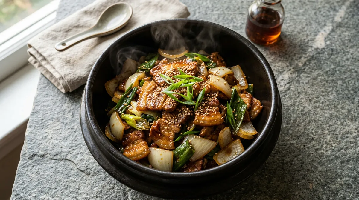 삼겹살볶음, 한 번 먹으면 자꾸 생각나는 갈비맛 간장볶음이에요