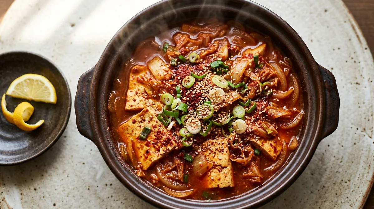 두부조림에 김치 같이 넣었더니 반찬이 완전 대박이었어요