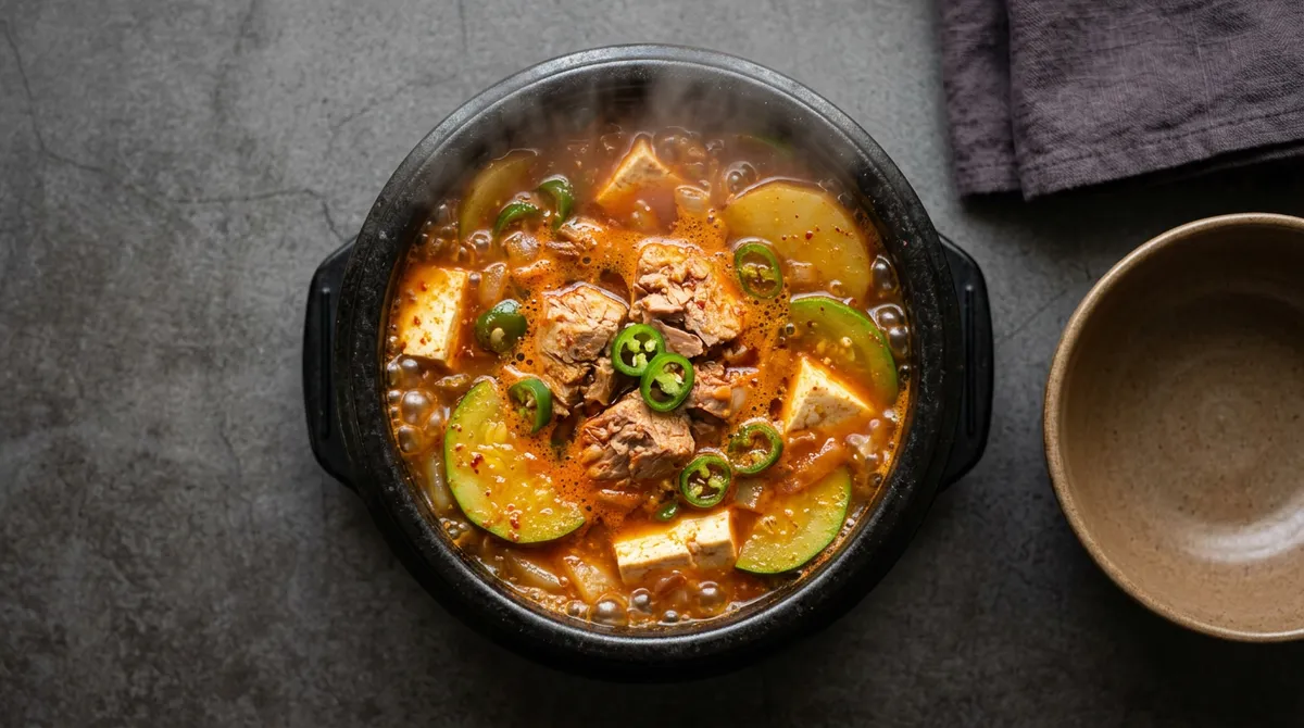 참치짜글이, 다시다 없어도 참치액이면 국물 맛 제대로 나요