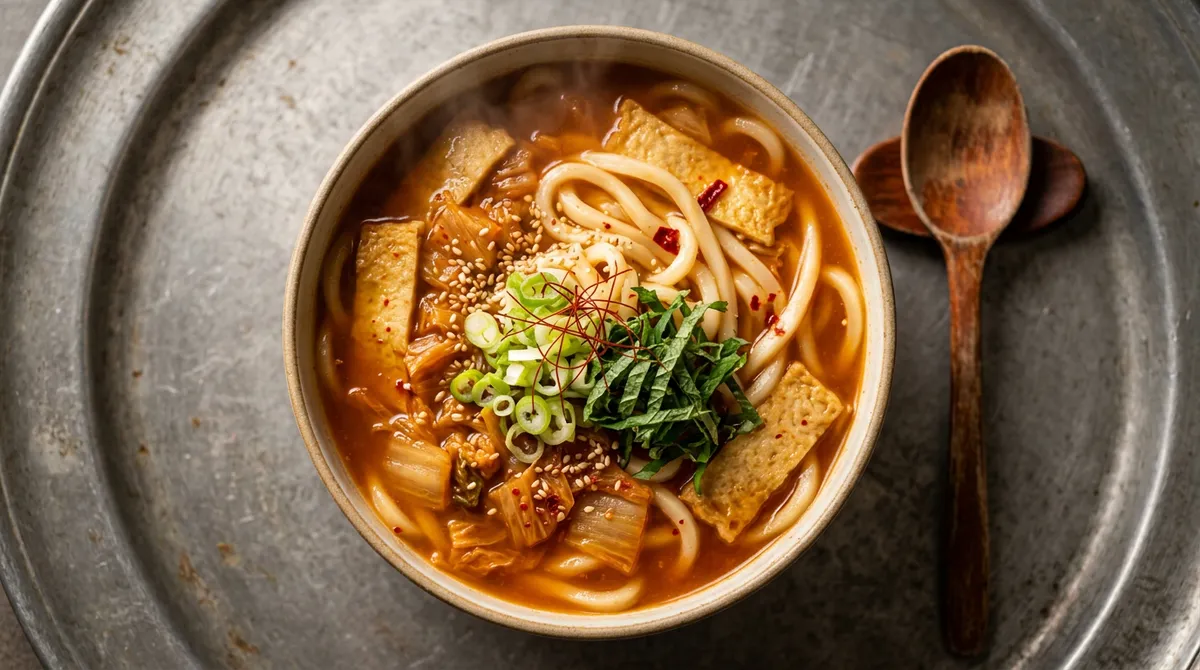 김치우동, 참치액 4숟갈 넣으면 국물 따로 안 내도 돼요