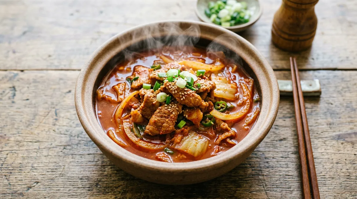 국물두루치기, 고기 먼저 양념에 재웠다가 볶으니까 맛이 진해요