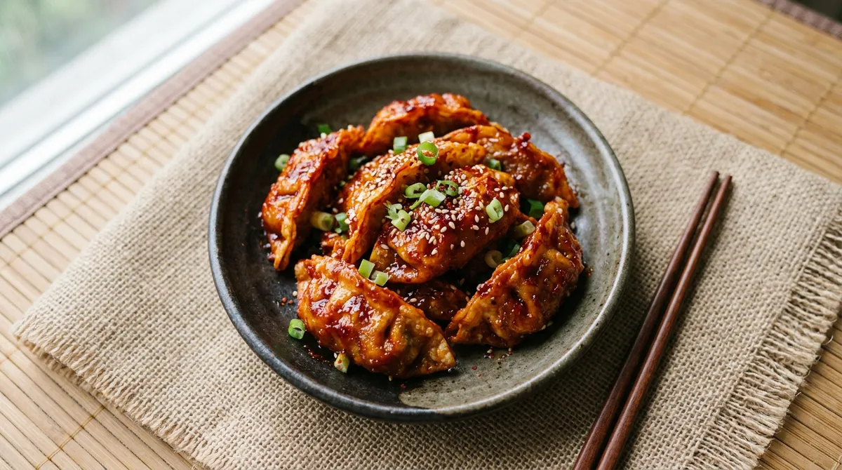 무침군만두, 소스를 팬에 한 번 끓여야 양념이 잘 배어요