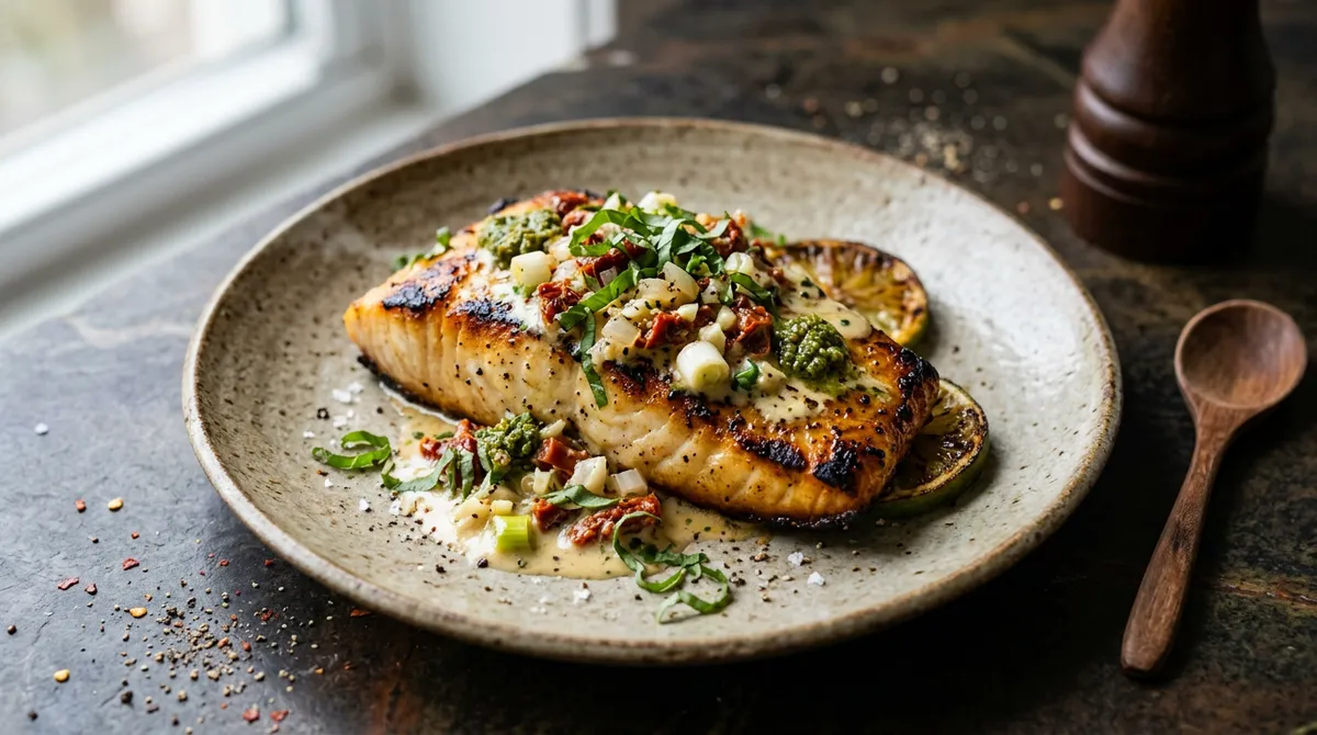 Frozen Halibut with Lime Basil Butter Sauce - The Fish Dish I Crave Most Often