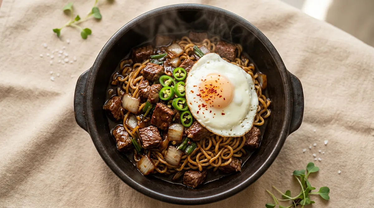 소고기 짜장라면, 파기름 먼저 내니까 맛이 달라요