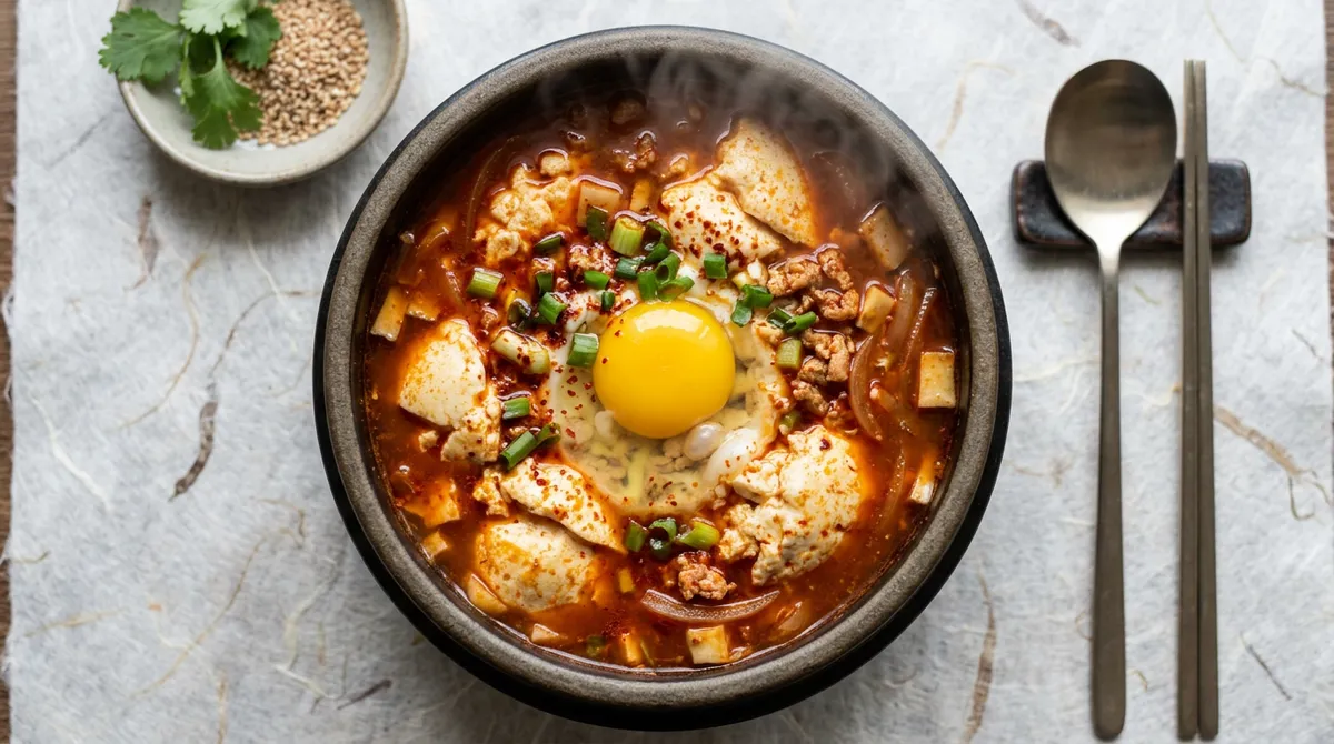 순두부찌개, 돼지고기 먼저 볶아서 파향 입히니까 국물이 깊어요