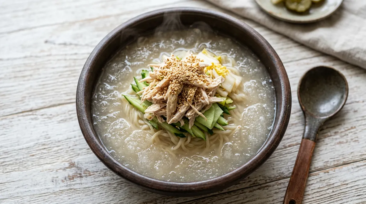 Chogye Cold Noodles - Slushy Broth Makes It the Ultimate Summer Dish