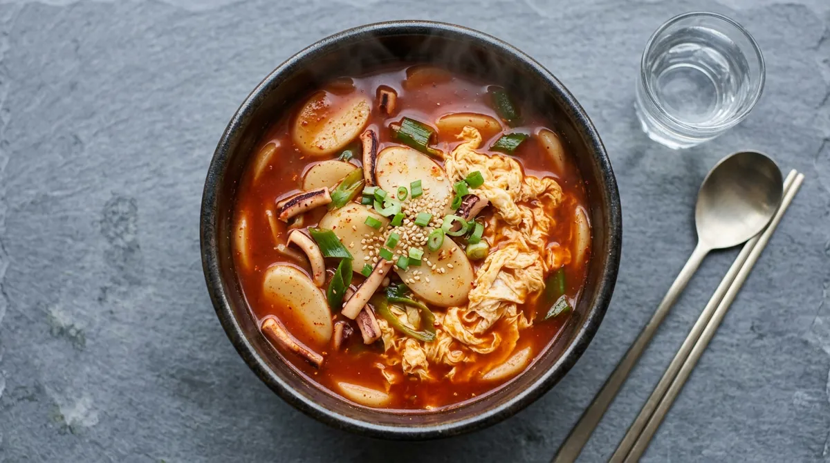빨간 떡국, 짬뽕 느낌이 나는데 집에서 쉽게 만들었어요