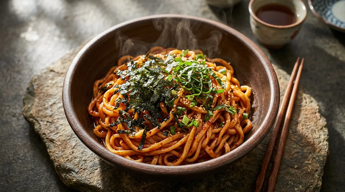 비빔칼국수, 들기름이랑 김가루가 핵심이었어요