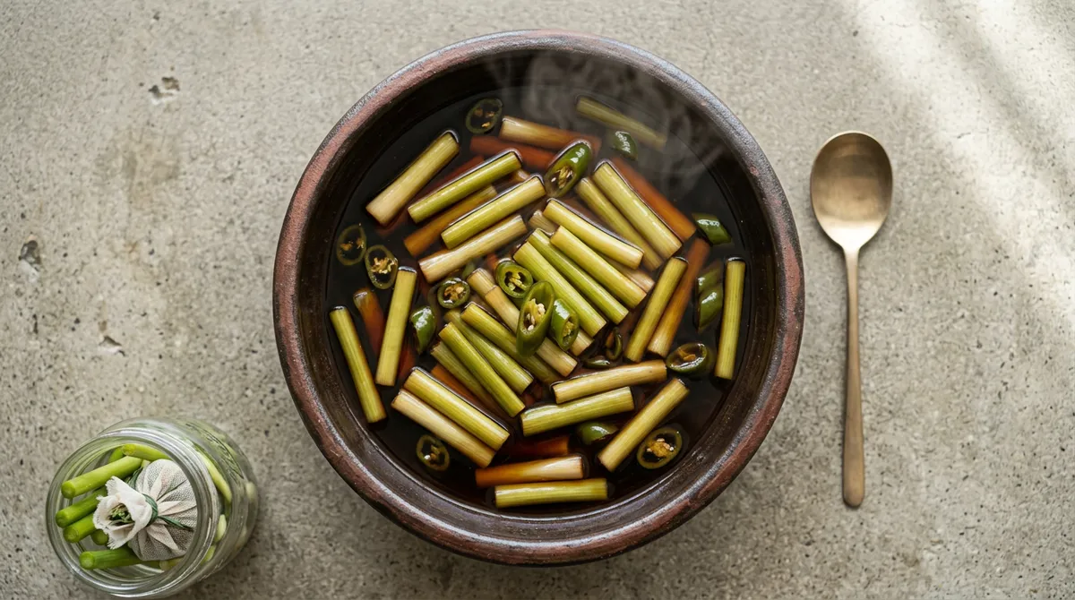 풋마늘장아찌, 물기 완전히 닦아야 오래 두고 먹을 수 있어요