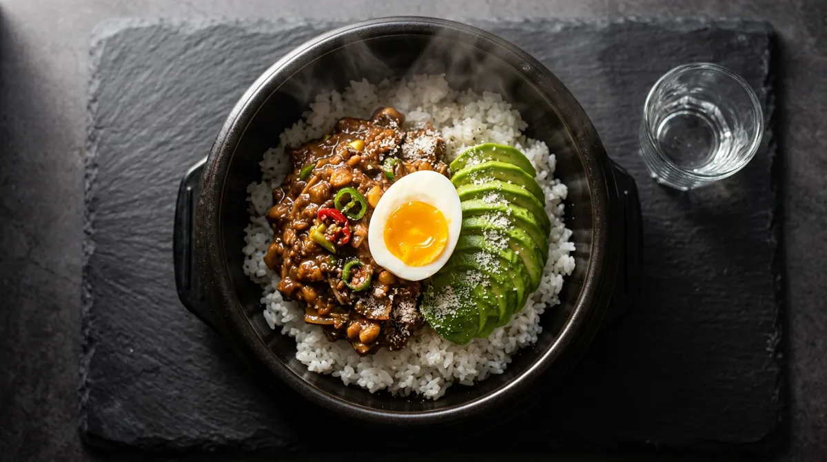 트러플 비빔밥, 강된장 만들어서 올리면 비빔밥이 이렇게 달라져요