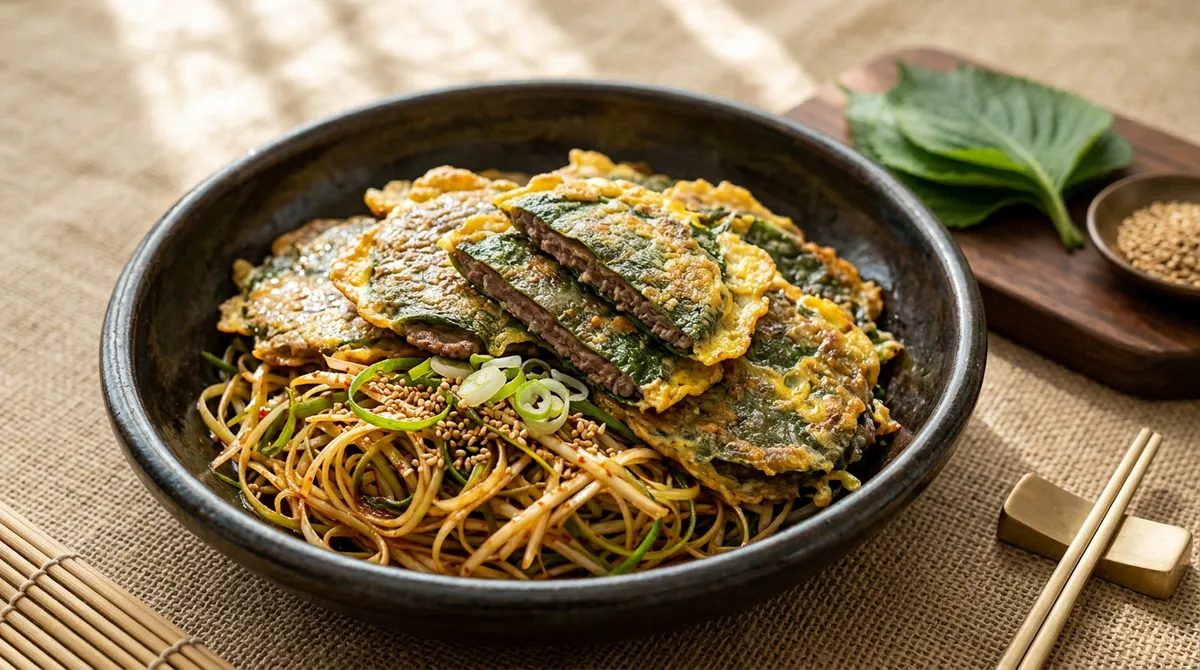 깻잎 육전, 찹쌀가루 입히고 계란물에 간 하니까 훨씬 쉬워요