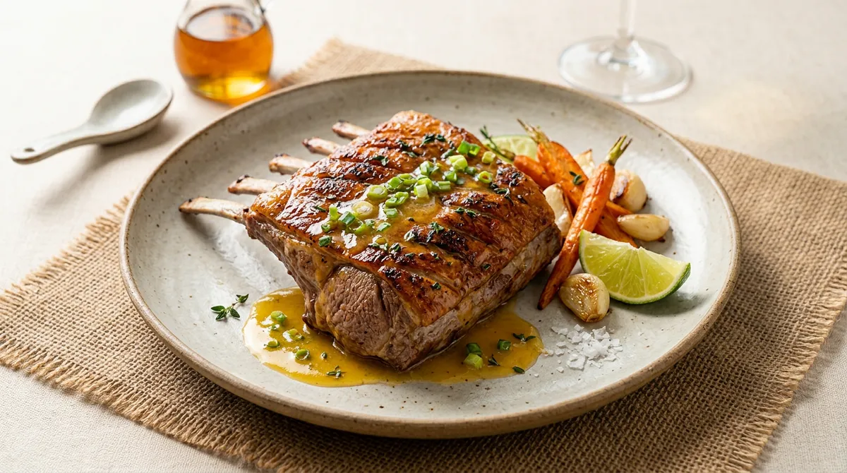 Lamb Ribs with Golden Citrus Butter Sauce - Start from the Skin Side for Perfect Results