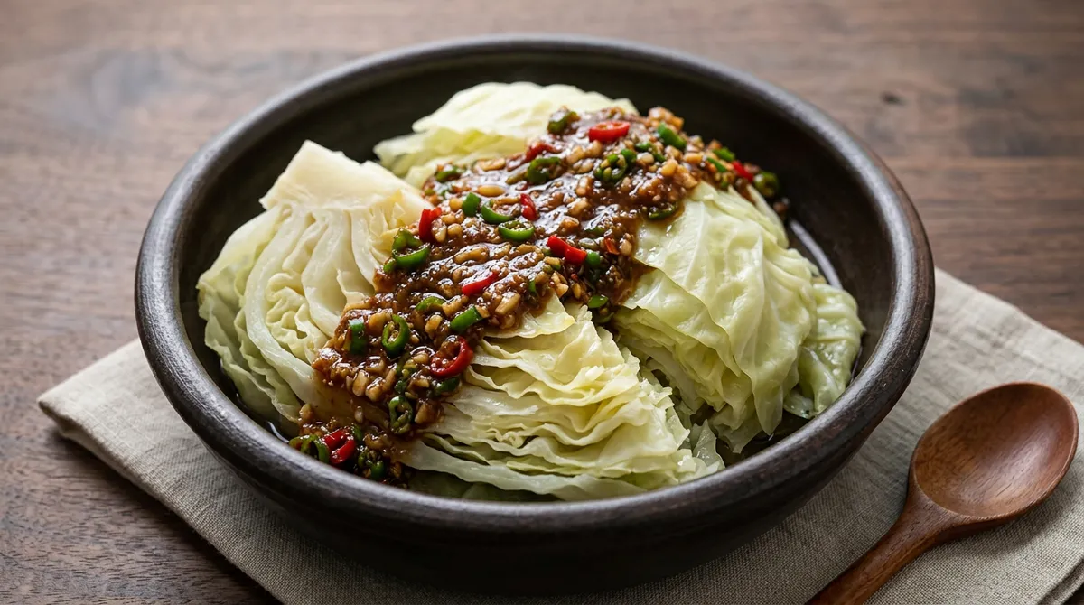 Steamed Cabbage, the Doenjang Dipping Sauce with Oligosaccharide Transforms the Flavor