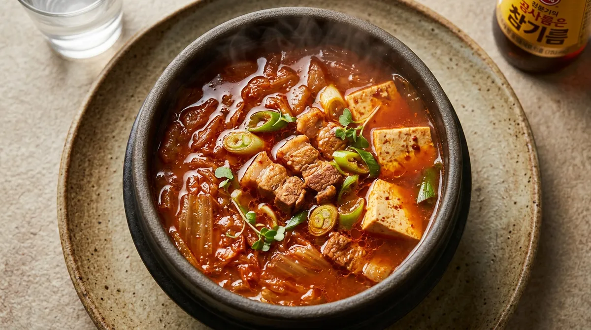 김치찌개, 고기 먼저 볶고 조리면 국물 색이 달라요