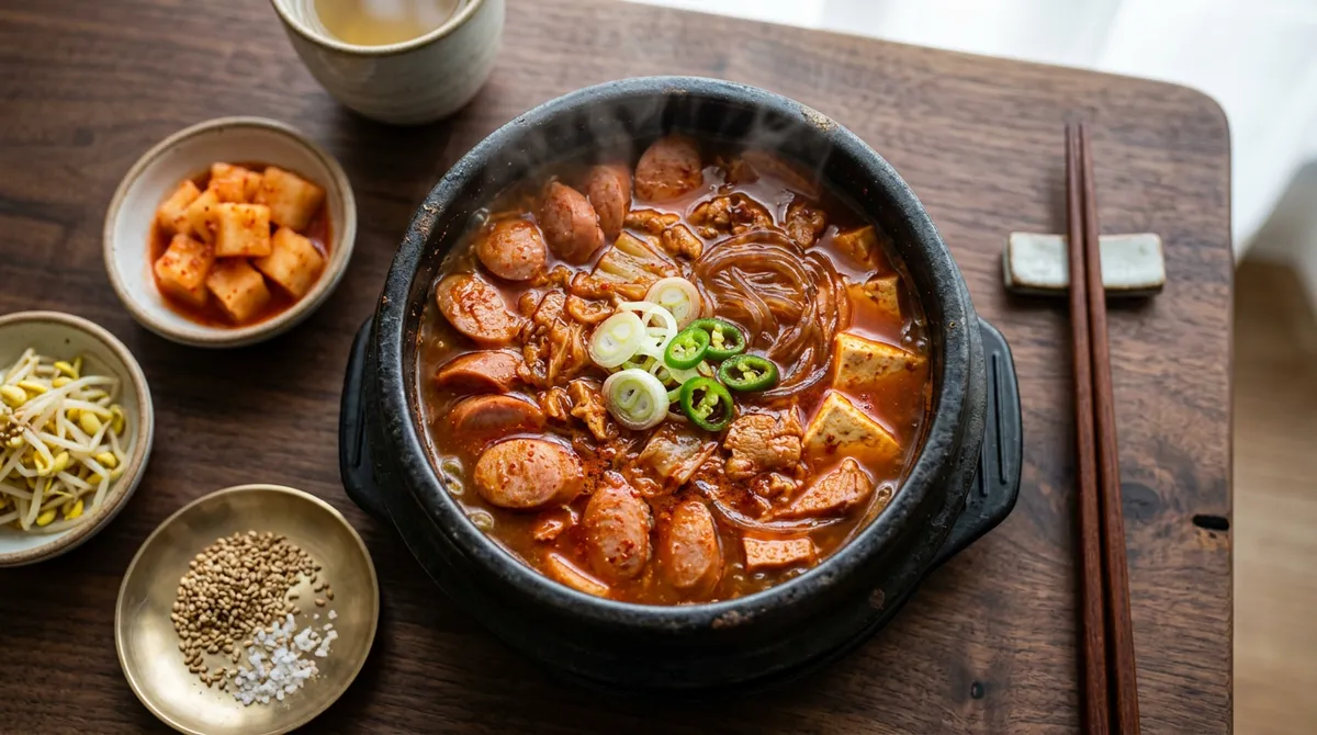 햄소세지찌개, 고기랑 김치 먼저 볶으면 국물이 진해져요
