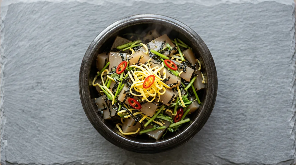 청포묵김무침, 국간장이랑 올리고당으로 무쳤더니 담백하고 맛있어요