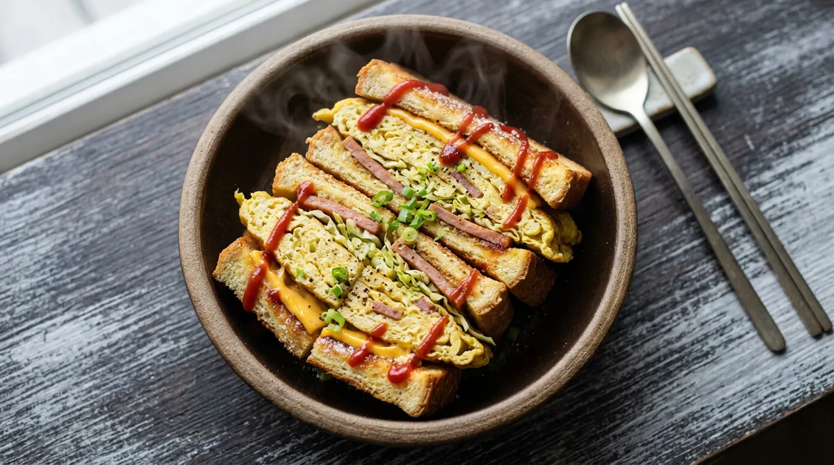 옛날토스트, 계란패티에 설탕 넣으니까 진짜 그 맛 나요