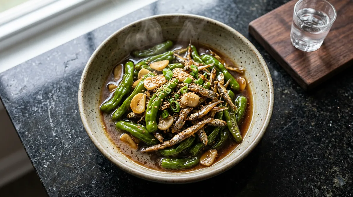 꽈리고추멸치조림, 멸치 나중에 넣었더니 식감이 완전 달라졌어요