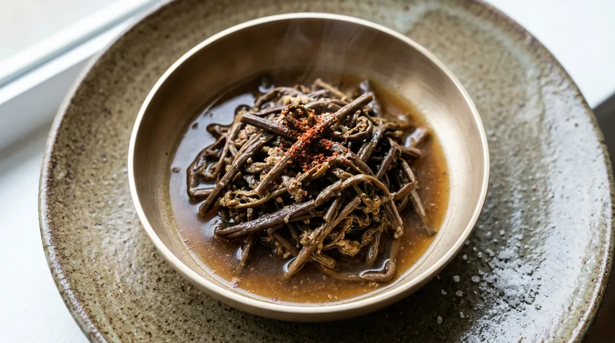 고사리나물, 멸치가루 넣고 졸이면 깊은 맛이 나요