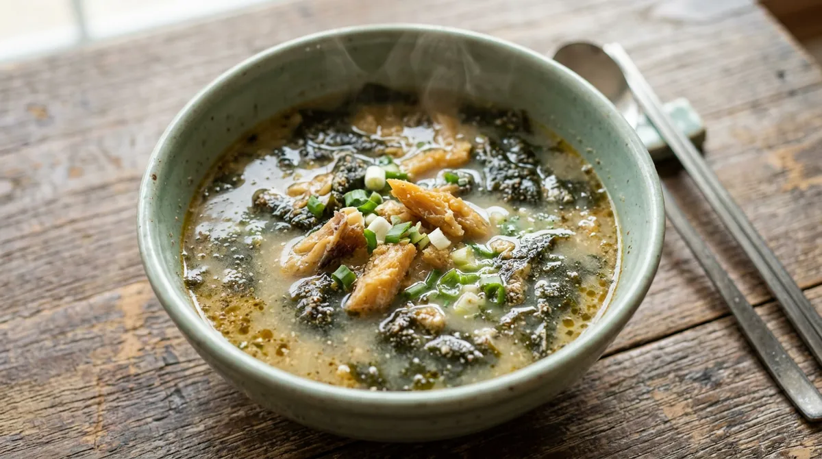 Perilla Seed Seaweed Soup - Adding Dried Pollack Makes the Broth Completely Different