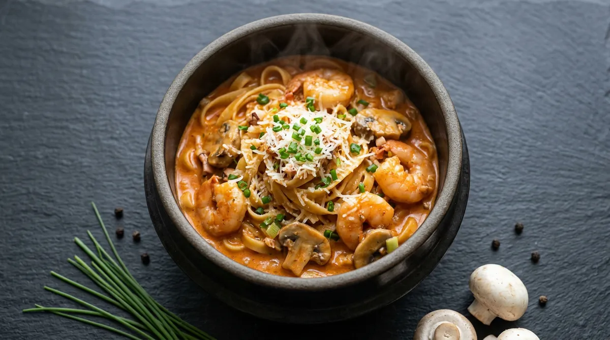 투움바 파스타, 짬뽕스프로 마리네이드하니까 새우 맛이 확 살아요