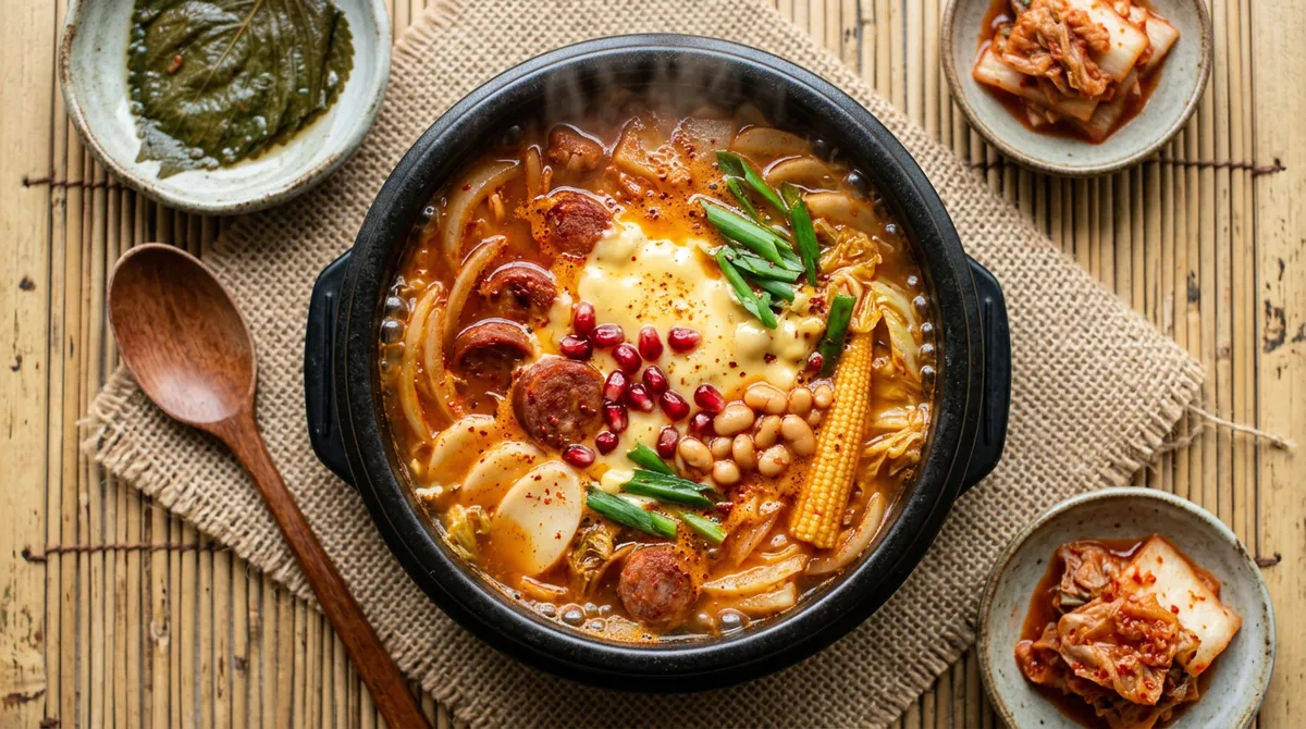초리조 석류 부대찌개, 처음 먹어보는 맛인데 왜 맛있는 거야
