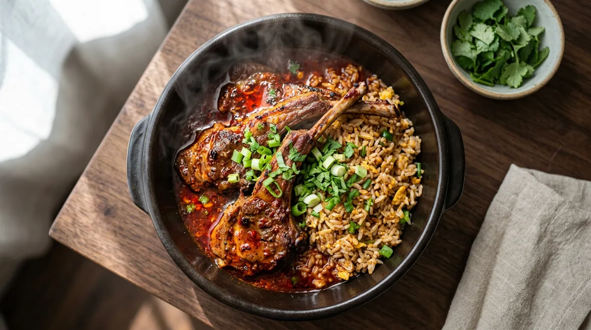 마라 양갈비, 소스가 너무 맛있어서 볶음밥까지 해먹었어요