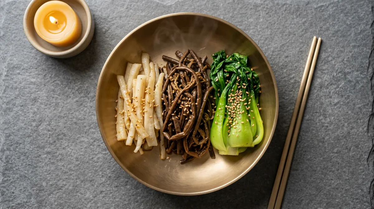 삼색나물, 각각 비법이 따로 있어서 이 맛이 나는 거예요