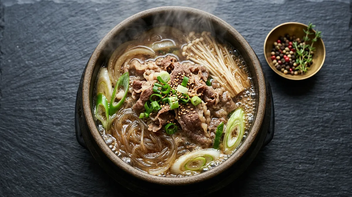 뚝배기 불고기, 소스 만들어서 5분 끓이면 기사식당 맛이에요
