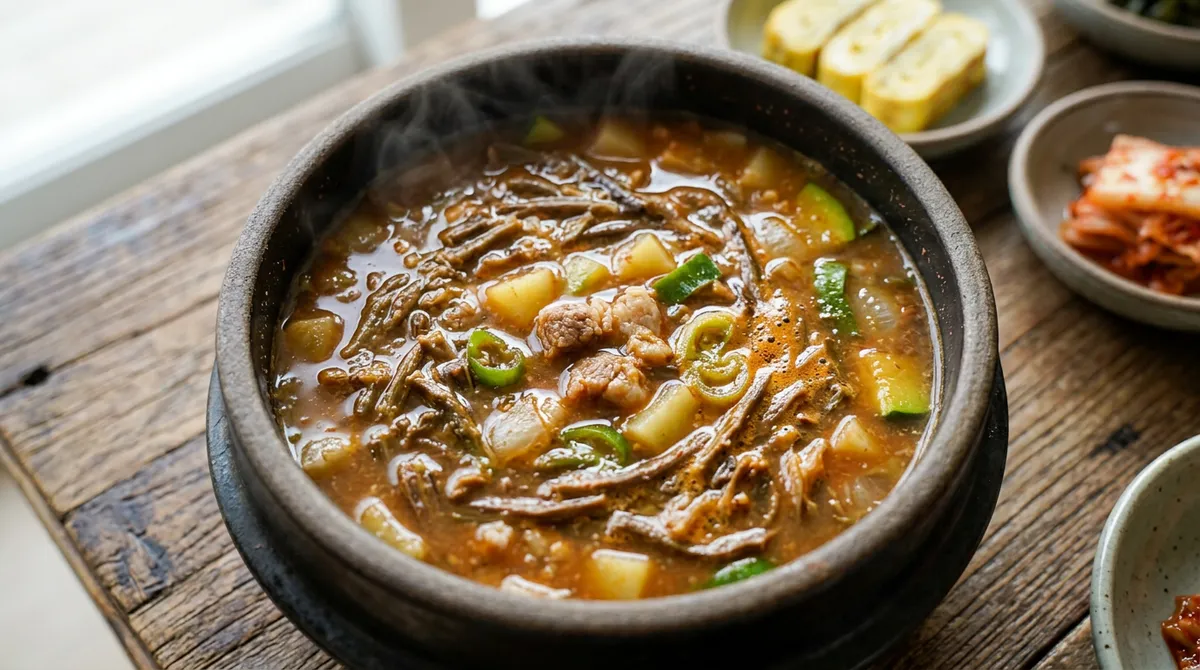 고사리찌개, 으깨서 넣었더니 국물 맛이 진짜 달라지더라고요