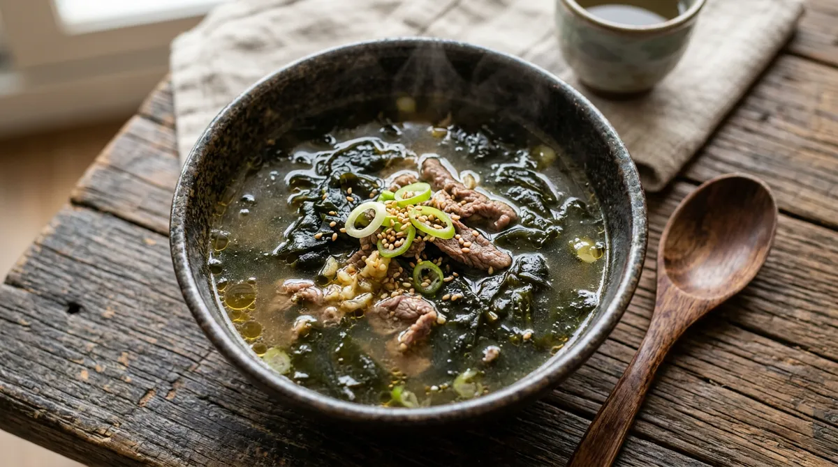 소고기 미역국, 사골팩 하나 넣으니까 국물이 달라요